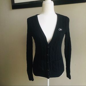 Gilly Hicks knit cardigan, navy blue. Sz S